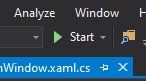 mooict wpf tutorial - click on the start button to start debugging the game